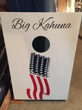 a big kahuna board with an american flag on it