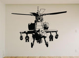 Black Helicopter Vinyl Wall Decal