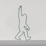 Bigfoot Peace Sign Vinyl Decal - Sasquatch Sticker Multiple Sizes