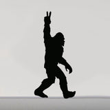 Bigfoot Peace Sign Vinyl Decal - Sasquatch Sticker Multiple Sizes