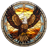 Soaring Eagle Window Cling SGC236 - soaring eagle printed stained glass window cling - Sticker Chef