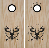 Bow Deer Hunting Buck Vinyl Decal for Cornhole Boards