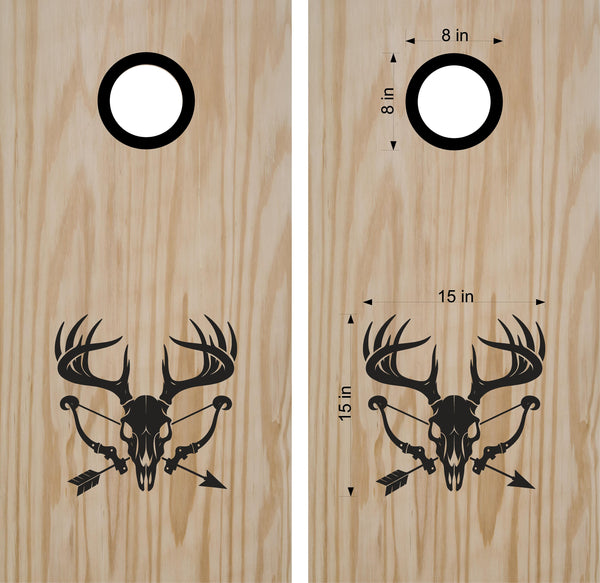 Bow Deer Hunting English Buck Cornhole Board Vinyl Decal Sticker