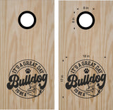 Bulldogs School Mascot Cornhole Board Vinyl Decal Sticker - Great Game Day Decor