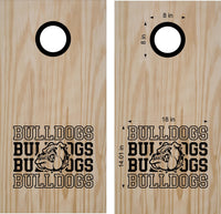 Bulldogs School Mascot Vinyl Decal Sticker for Cornhole Boards