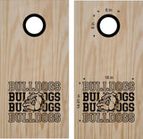 Bulldogs School Mascot Vinyl Decal Sticker for Cornhole Boards