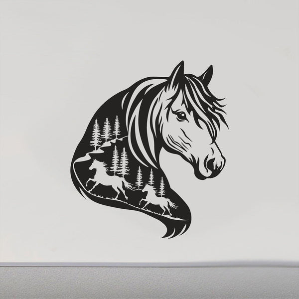 Horse Riding Trail Decal Sticker Horses Equestrian CF220