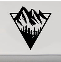 Trees  Mountains RV Camper Door Sticker - Perfect Camping Decor CF501