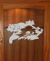 Bear Mountains Hunting DIY Etched Glass Vinyl GC05