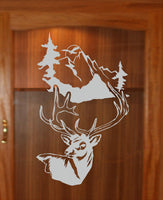 Deer Buck Mountains DIY Etched Glass Vinyl Gun 06