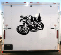 Dirt Bike Motocross Racing Vinyl Decal for Toy Haulers - Durable Sticker