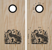 Duck Hunting Dogs Vinyl Decal for Cornhole Boards