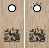 Duck Hunting Dogs Vinyl Decal for Cornhole Boards
