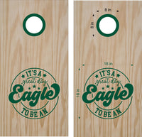 Great Day To Be An Eagle 16 School Mascot Cornhole Board Vinyl Decal Sticker