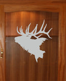 Elk Bull HEad Mount DIY Etched Glass Vinyl Gun ELK02