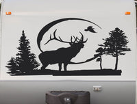 Elk Moon Trees RV Camper 5th Wheel Motor Home Vinyl Decal Sticker