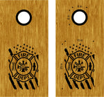 Fire Department Firefighter Fireman Decals Stickers Cornhole Board FFD23