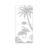 Flamingos & Palm Tree Etched Vinyl Decal for Shower Doors - 24" x 52"