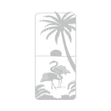 Flamingos & Palm Tree Etched Vinyl Decal for Shower Doors - 24" x 52"