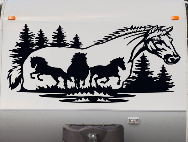Mustang Horse Vinyl Decal Sticker for RVs Campers  5th Wheel Motor Homes