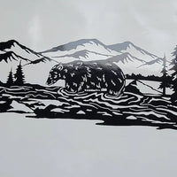 Horse Head Decal with Running Horses Scene - Vinyl Sticker for Cars and Trailers HH02