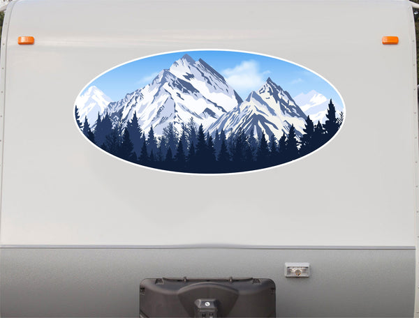 Scenic Mountain RV Camper Decal – Printed & Laminated Outdoor Graphic MT15