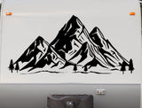 Mountain Range Camping RV Decal - Scenic Vinyl Sticker by StickerChef