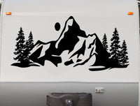 Summit View Camping RV Decal - Scenic Mountain Vinyl by StickerChef MT30