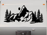 Summit View Camping RV Decal - Scenic Mountain Vinyl by StickerChef MT30