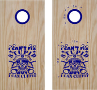 Police Decal - I Cant Fix Stupid But I Can Cuff It Sticker for Cornhole Boards