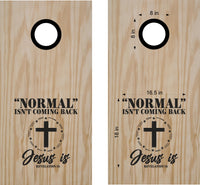 Normal Isn't Coming Back - Jesus Is Cornhole Decals (Set of 2)