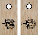 Doing My Best and Letting God Do The Rest Cornhole Decals (Set of 2)