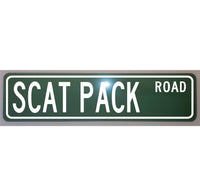 Vintage Metal Scat Pack Road Sign 6x24 for Garage  Man Cave Decor