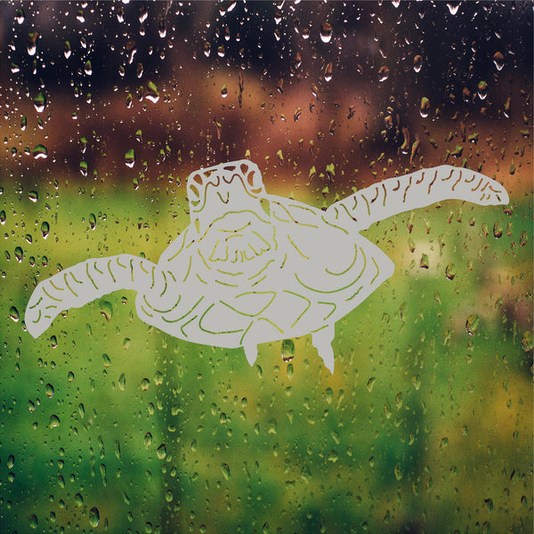 Etched Glass Sea Turtle Vinyl Decals for Shower Doors  Windows - Unique Bathroom Décor