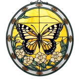 Tiger Swallowtail Window Cling SGC259 - tiger swallowtail printed stained glass window cling - Sticker Chef