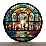 Church Wedding Window Cling SGC157 - church wedding printed stained glass window cling - Sticker Chef