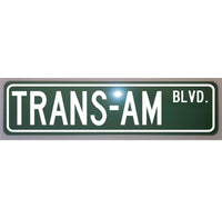 Trans Am Blvd Metal Street Sign 6 x 24 Novelty Auto Man Cave Garage Shop Home Art