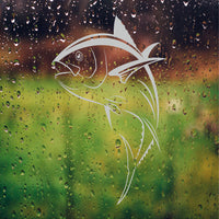 Tuna Fish Etched Vinyl Decal for Shower Doors - 12" x 20"