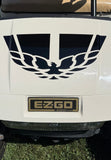 Distressed American Flag Golf Cart Hood Decals – Patriotic Vinyl Stripe Set 4" x 18"