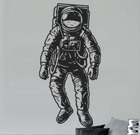 Astronaut Wall Decal - Matte Black Vinyl