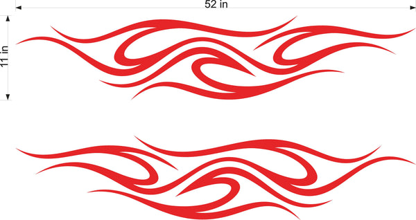 Set of Vinyl Die Cut Flames