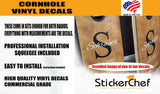 Bow Hunter Decal Set for Cornhole Boards - Bean Bag Toss Stickers