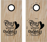 1 Thessalonians 5-17 Verse Scripture Cornhole Board Vinyl Decal Sticker