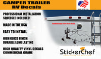 Pontoon Boat Stripe Decals for RVs and Campers - TSW12 Replacement Set