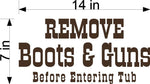 Boots and Guns Wall Decal - Rustic Home Decor Sticker for Unique Spaces