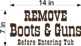 Boots and Guns Wall Decal - Rustic Home Decor Sticker for Unique Spaces
