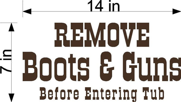 Boots and Guns Wall Decal - Rustic Home Decor Sticker for Unique Spaces