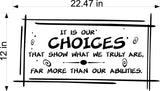 Choices Wall Decal - Inspirational Home Decor Sticker