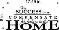Home Wall Sticker Decal - Inspirational Success Quote for Elegant Decor