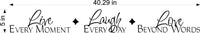 Live Laugh Love Wall Decal Sticker for Inspirational Home Decor